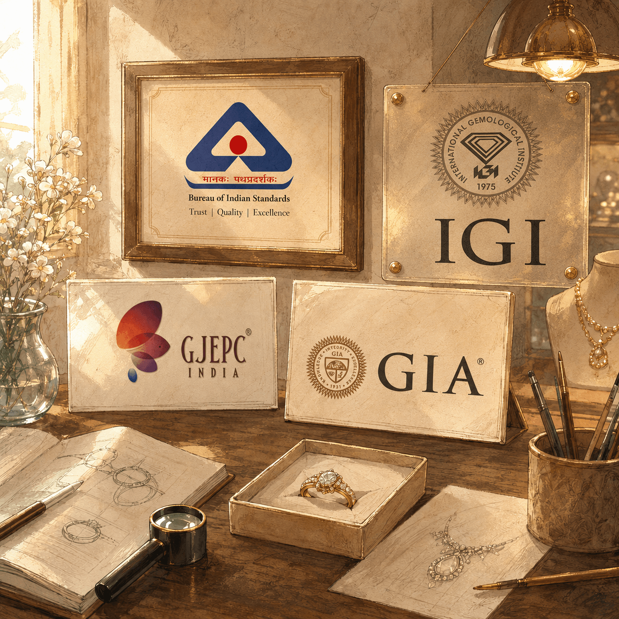 Jewellery certifications and hallmark records